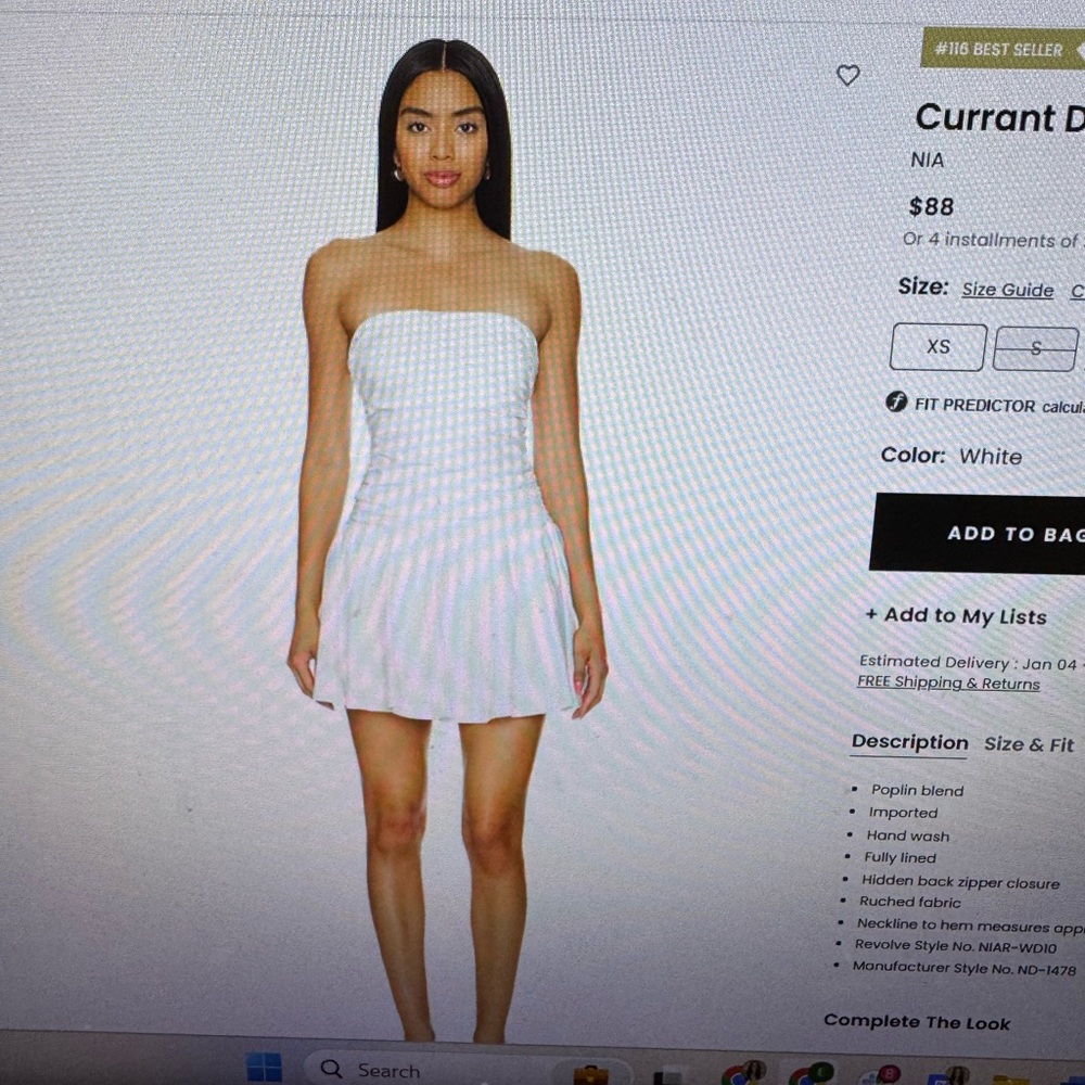 New NIA Currant Dress Size S